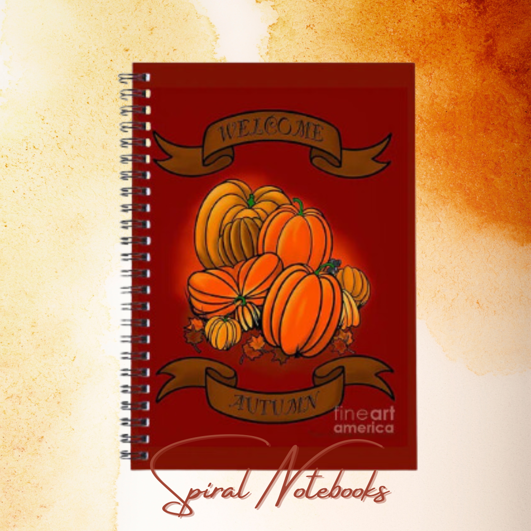 Autumn - Fall - Halloween - Spiral Notebooks