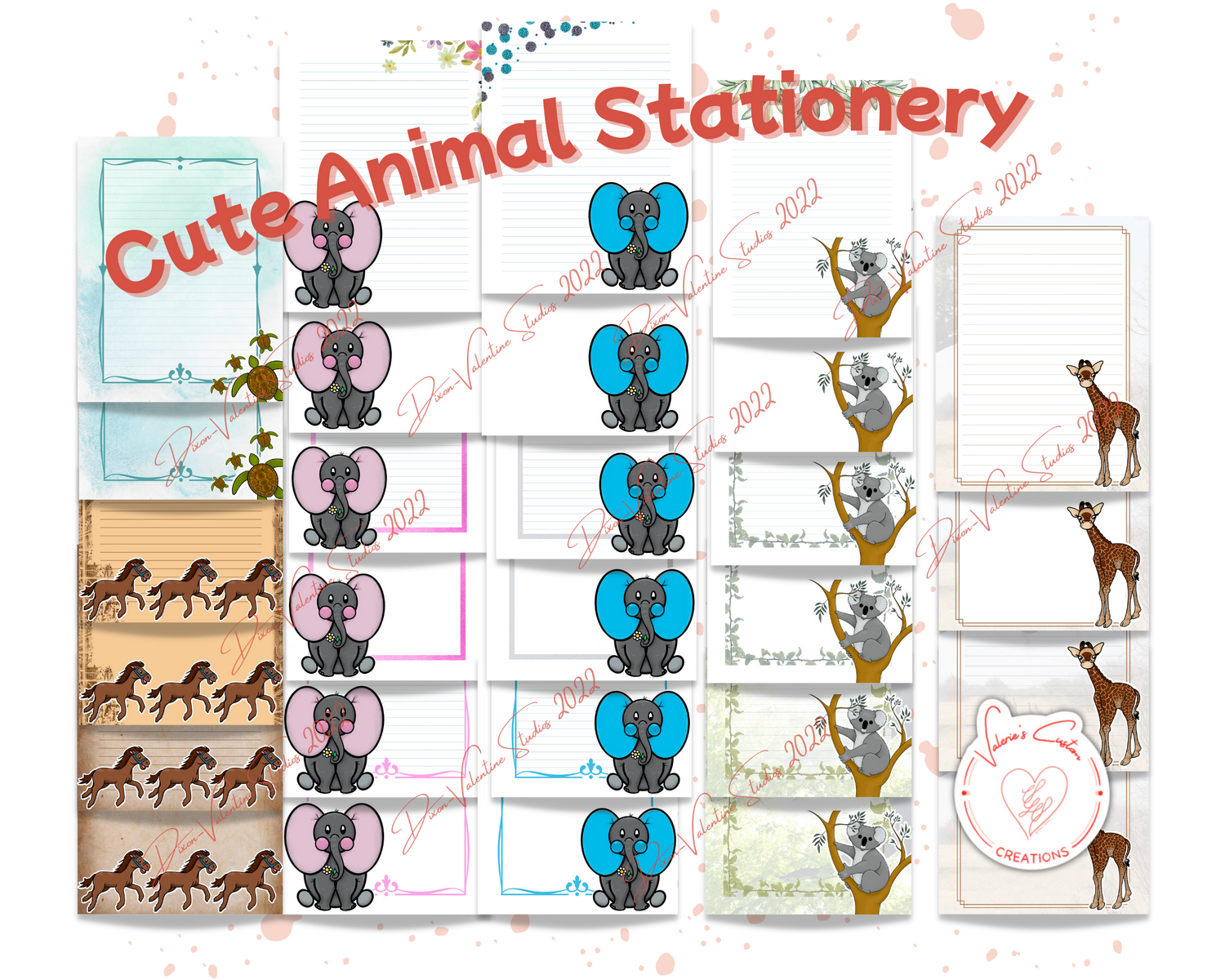 Cute Animal Stationery