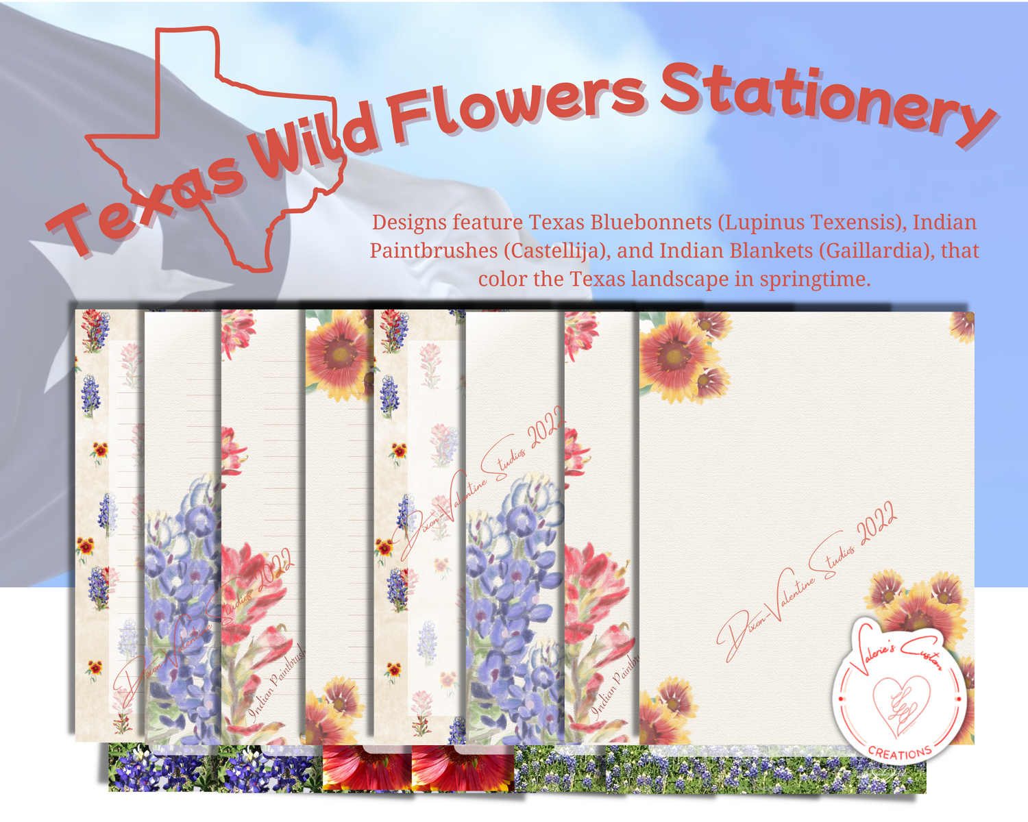 Texas Wildflower Stationery