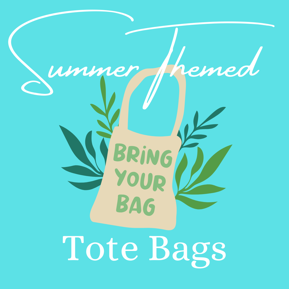 Summer Themed Tote Bags
