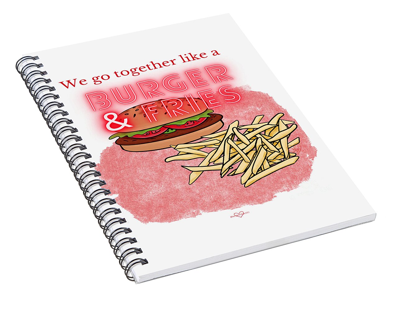 Burger and Fries Forever - Spiral Notebook