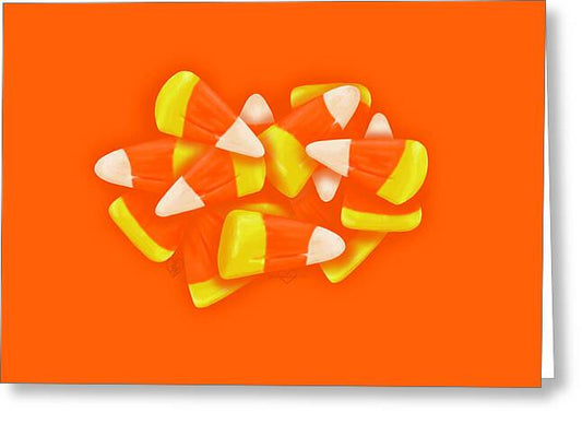 Candy Corn Delight - Greeting Card