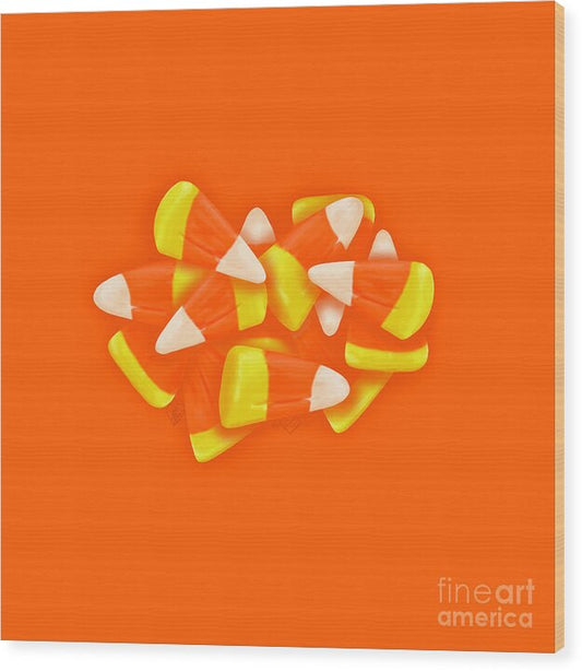 Candy Corn Delight - Wood Print