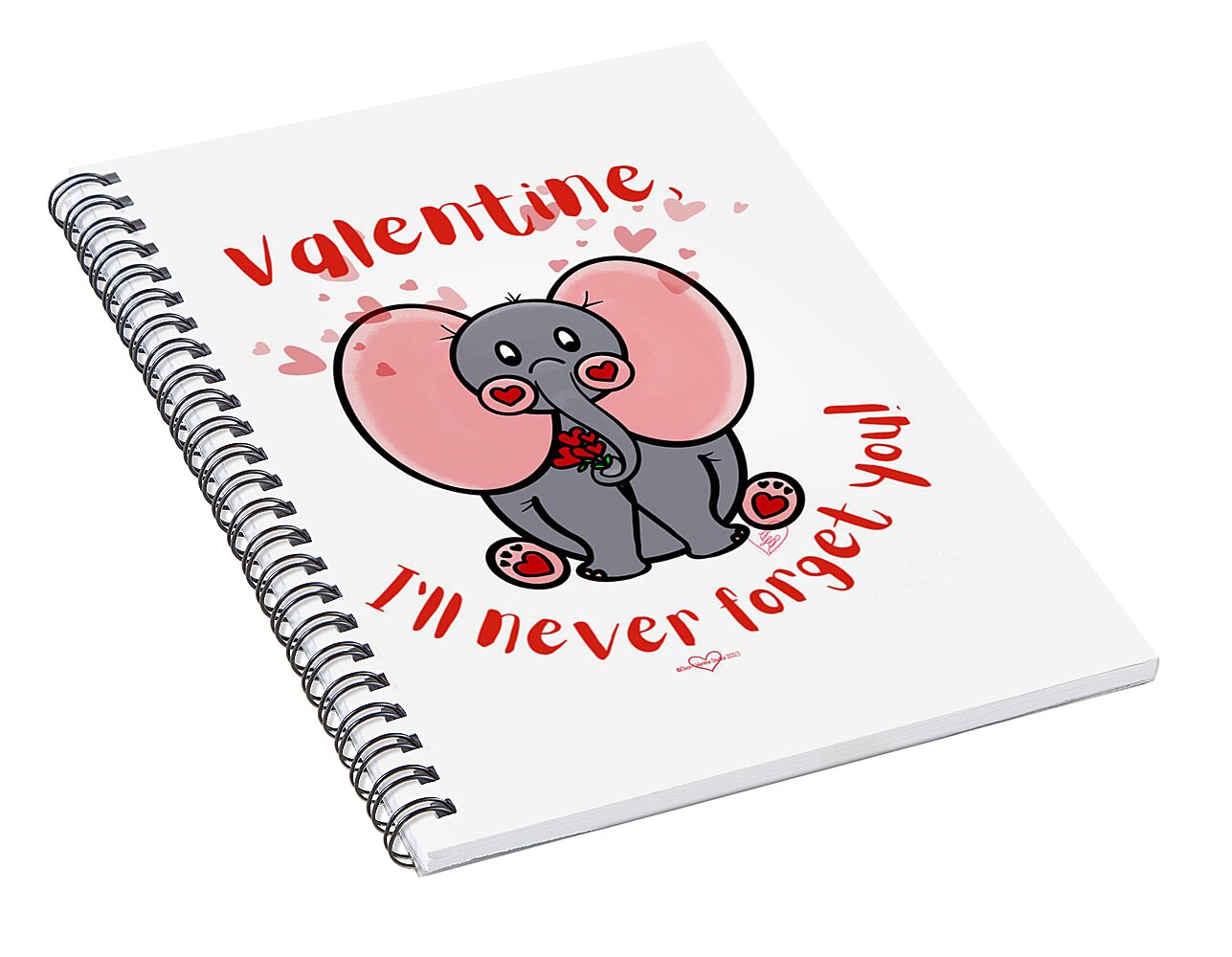 Never Forget Valentine - Spiral Notebook