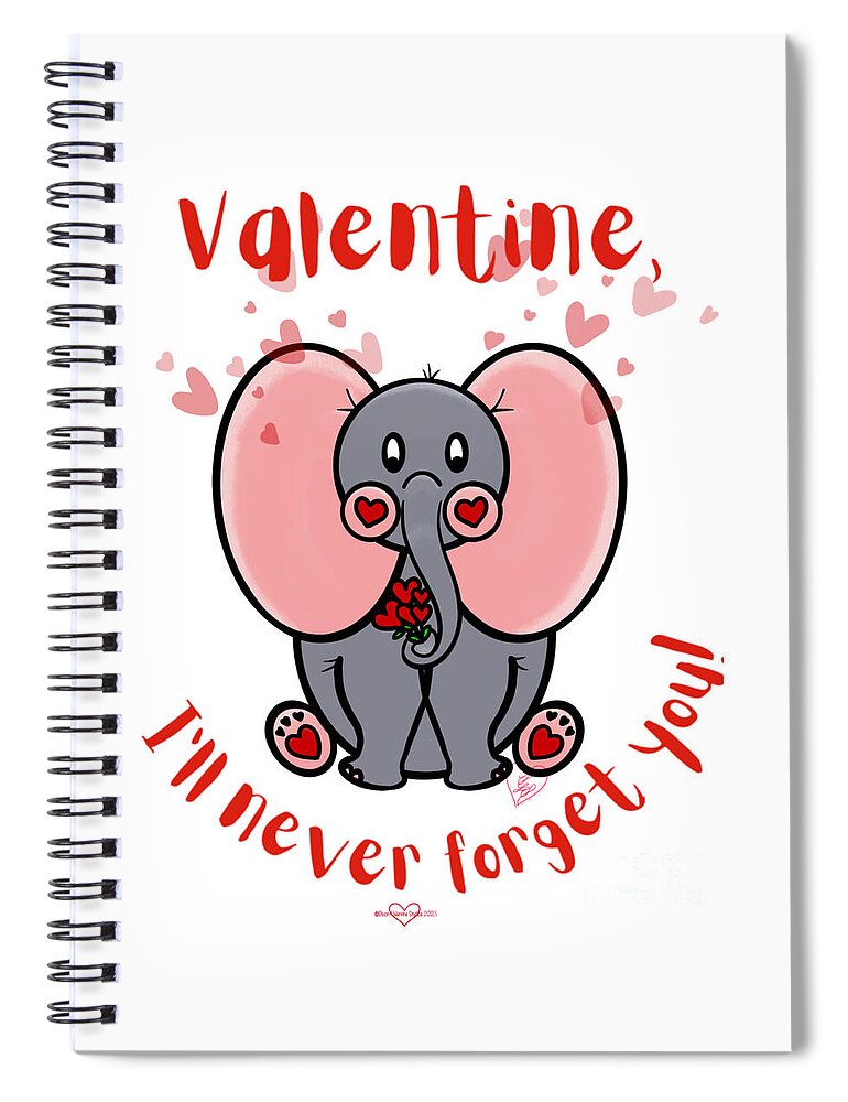 Never Forget Valentine - Spiral Notebook