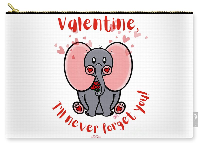 Never Forget Valentine - Zip Pouch