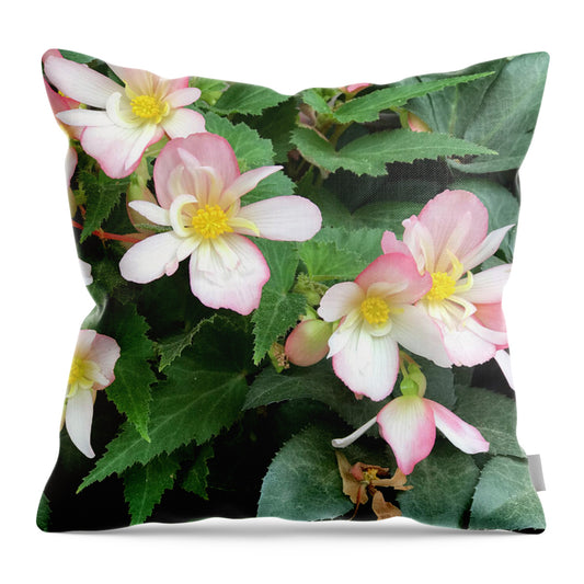 Pink Petal Cascade - Throw Pillow