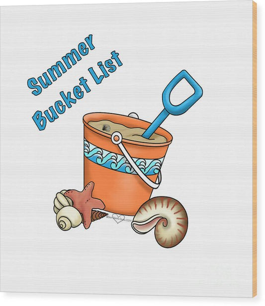 Summer Bucket List - Wood Print