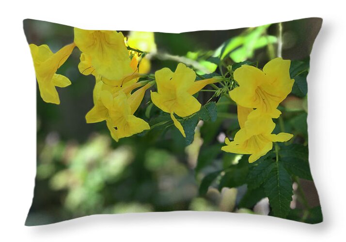 Yellow Bells - Throw Pillow