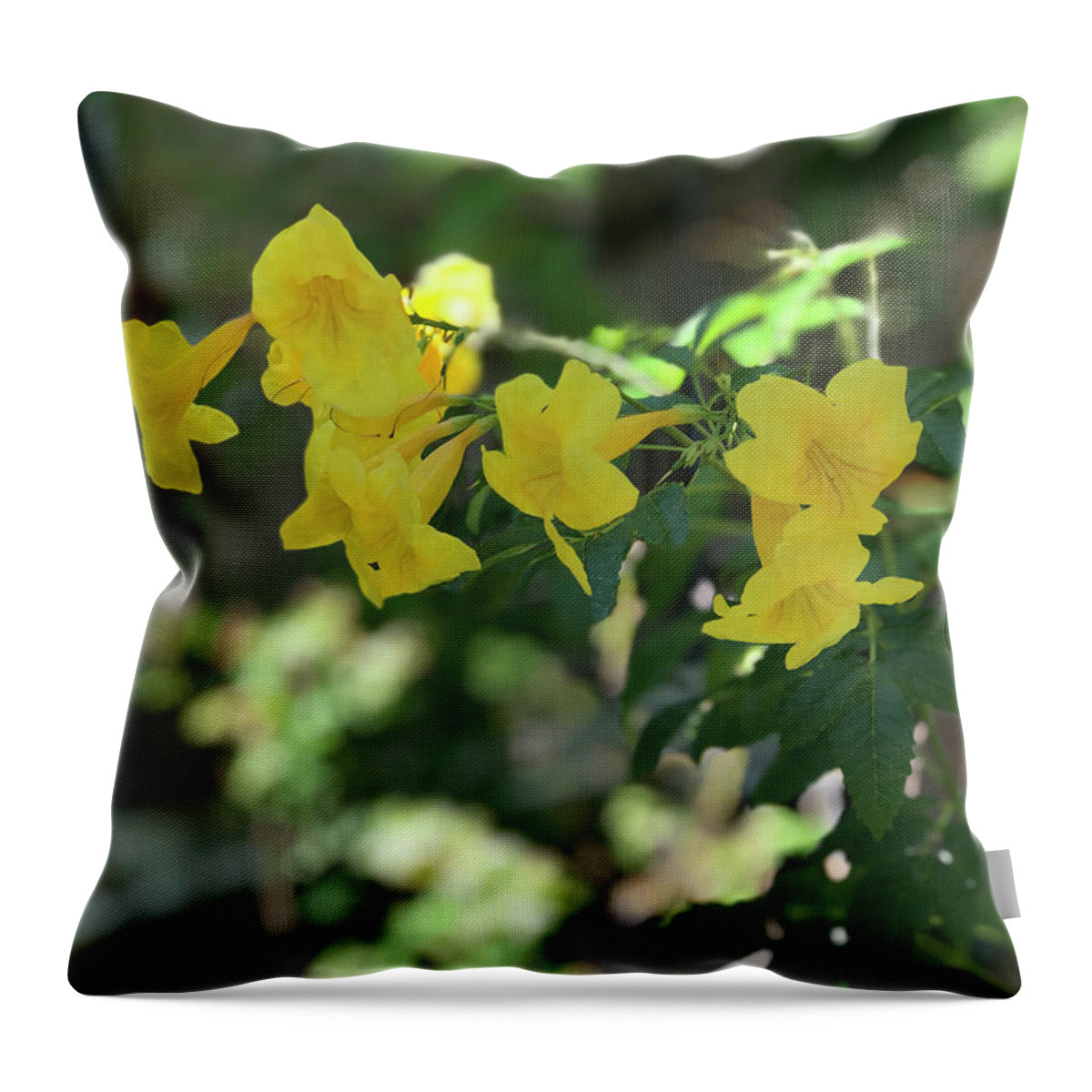 Yellow Bells - Throw Pillow