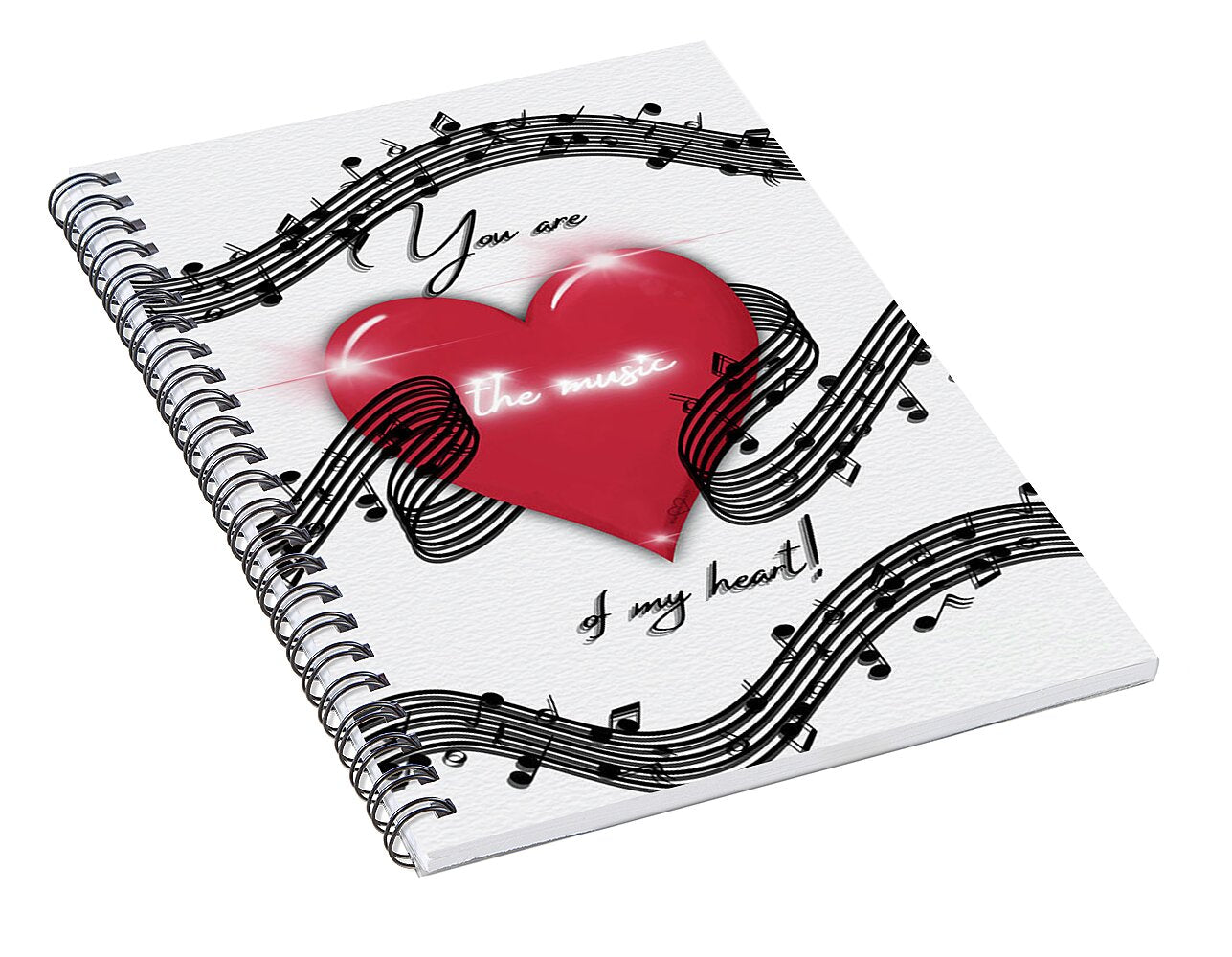 The Music of My Heart - Spiral Notebook