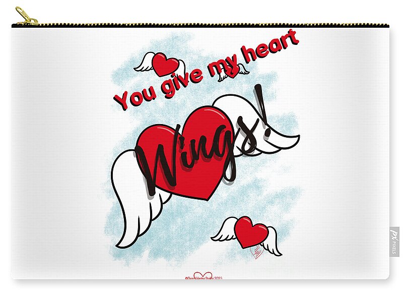 You Give My Heart Wings - Zip Pouch