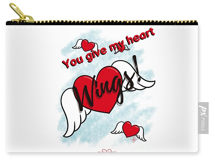 You Give My Heart Wings - Zip Pouch