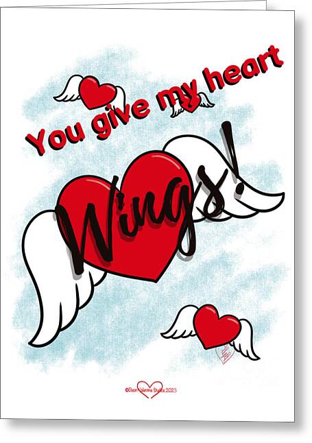 You Give My Heart Wings - Greeting Card