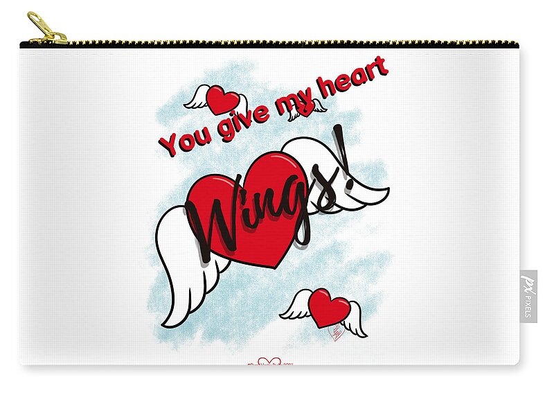 You Give My Heart Wings - Zip Pouch