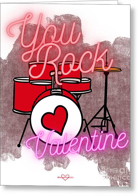 Heartbeats and Drumsticks - Greeting Card