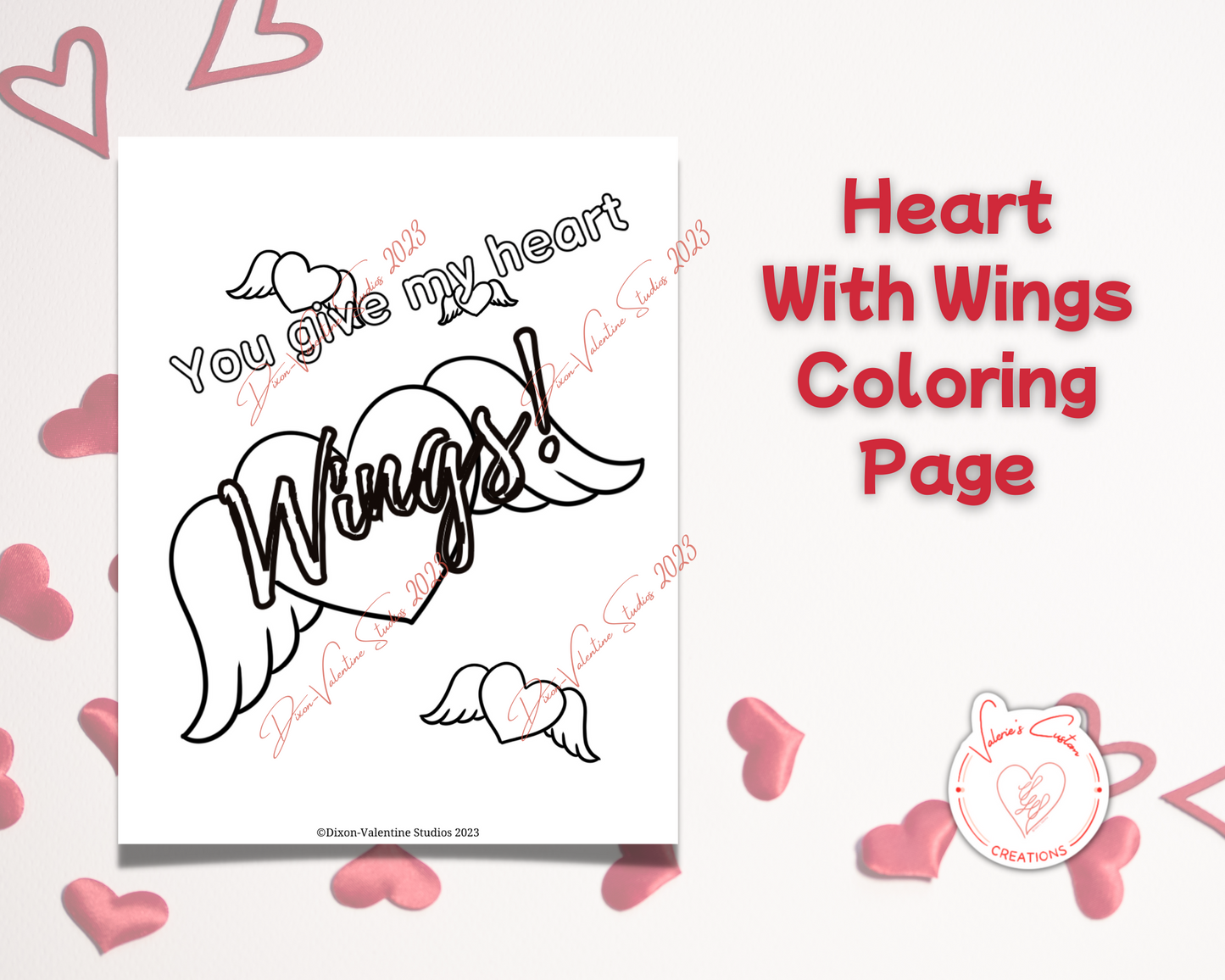 2023 Valentine's Day Individual Coloring Pages