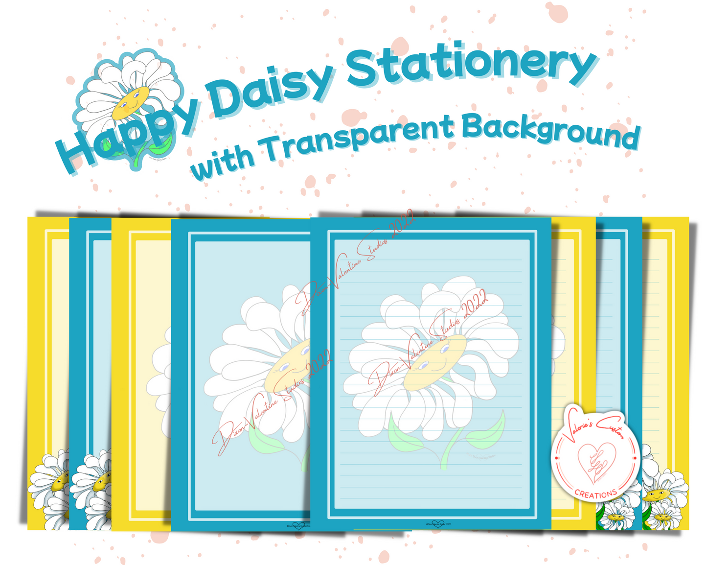 Happy Daisy Bundle with Transparent Background