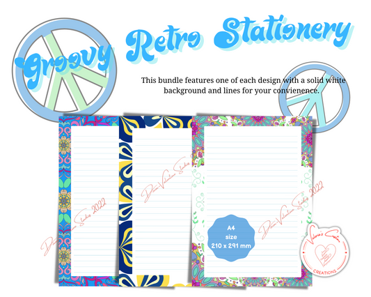 Groovy Lined Stationery
