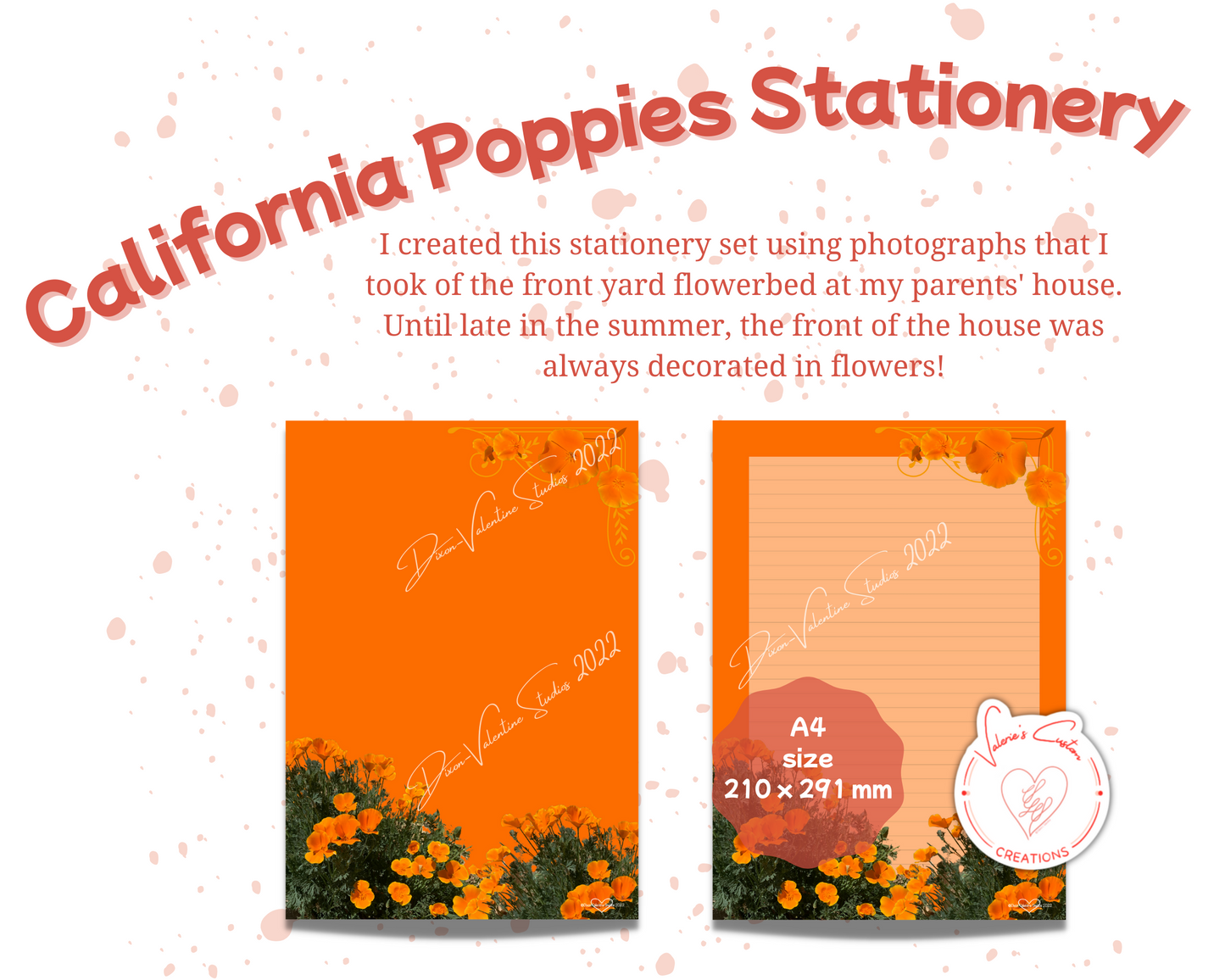 California Poppies Stationery