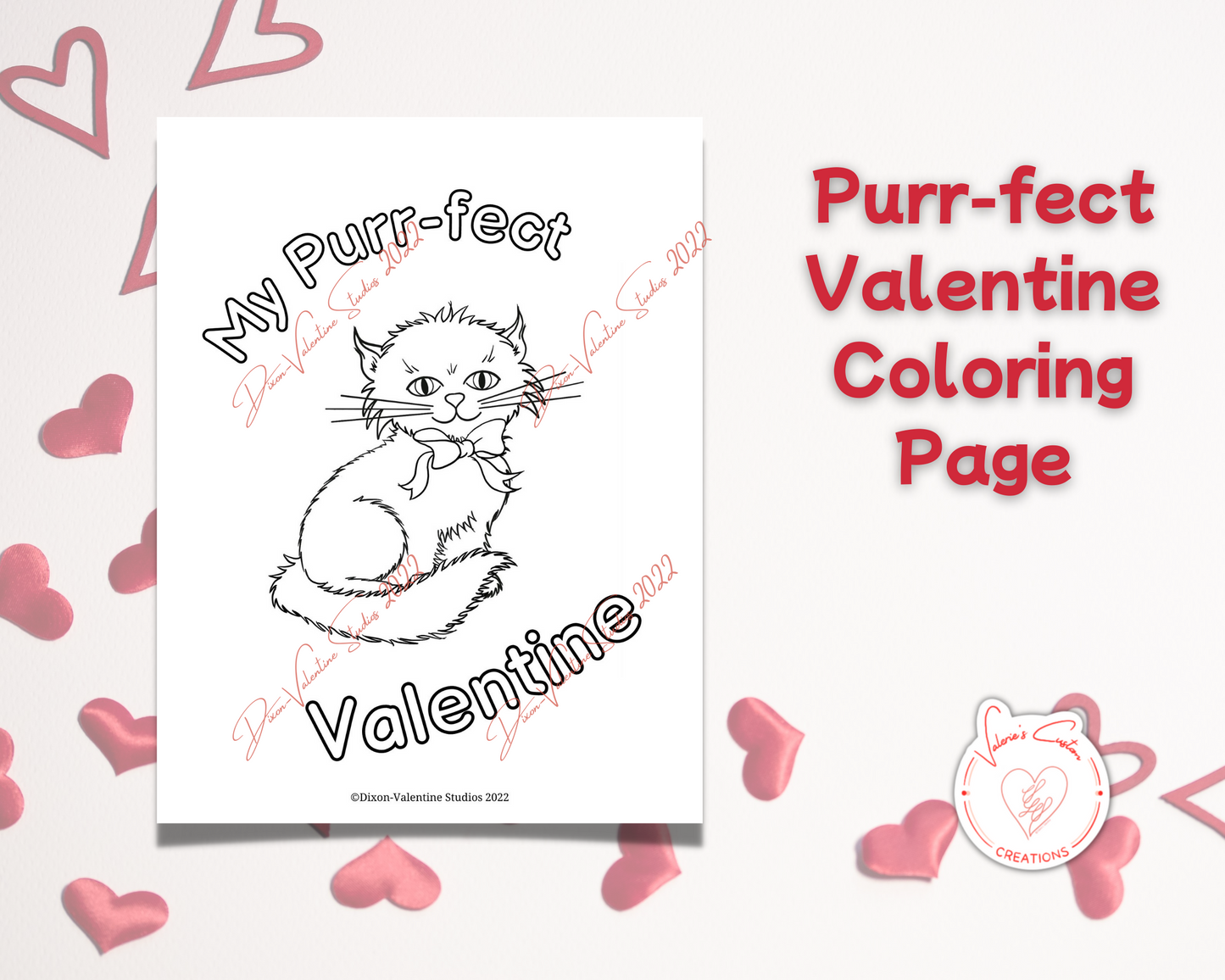 Kids Valentine's Day Individual Coloring Pages