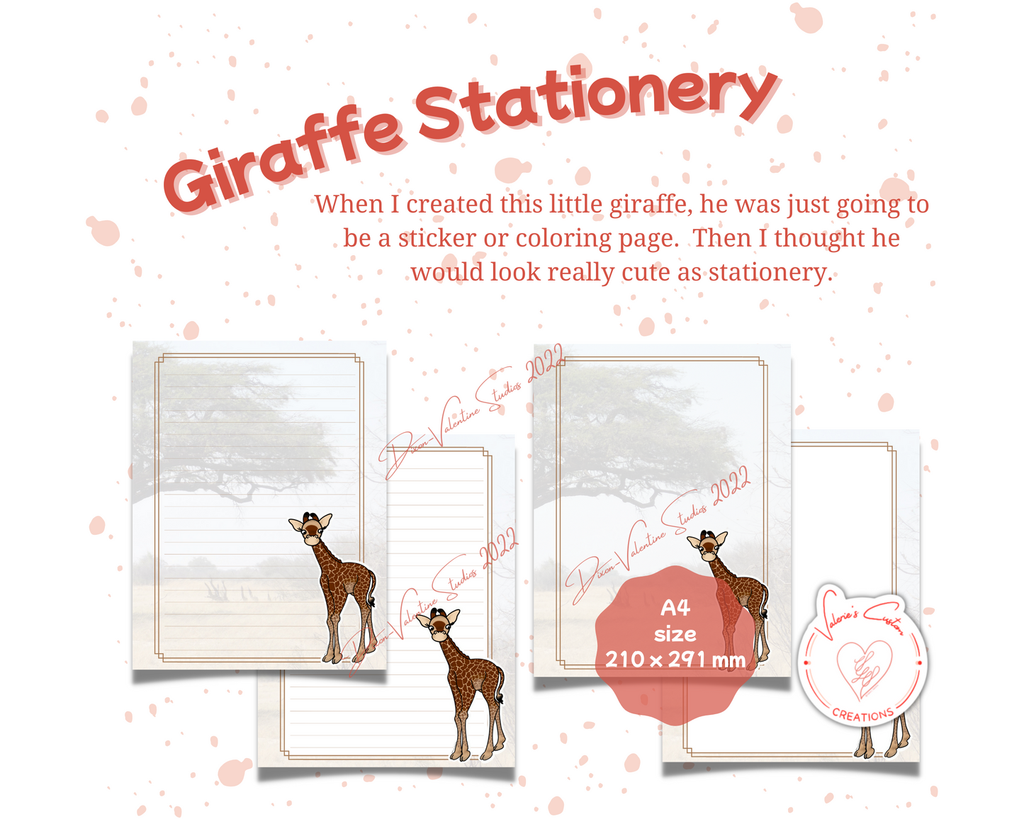 Giraffe Stationery