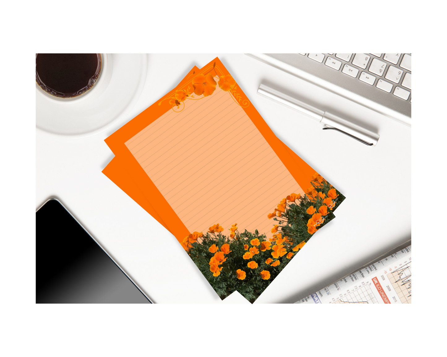 California Poppies Stationery