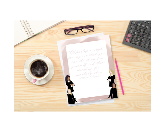 Strong Women Solid White Background Stationery