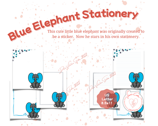 Blue Elephant Stationery Bundle
