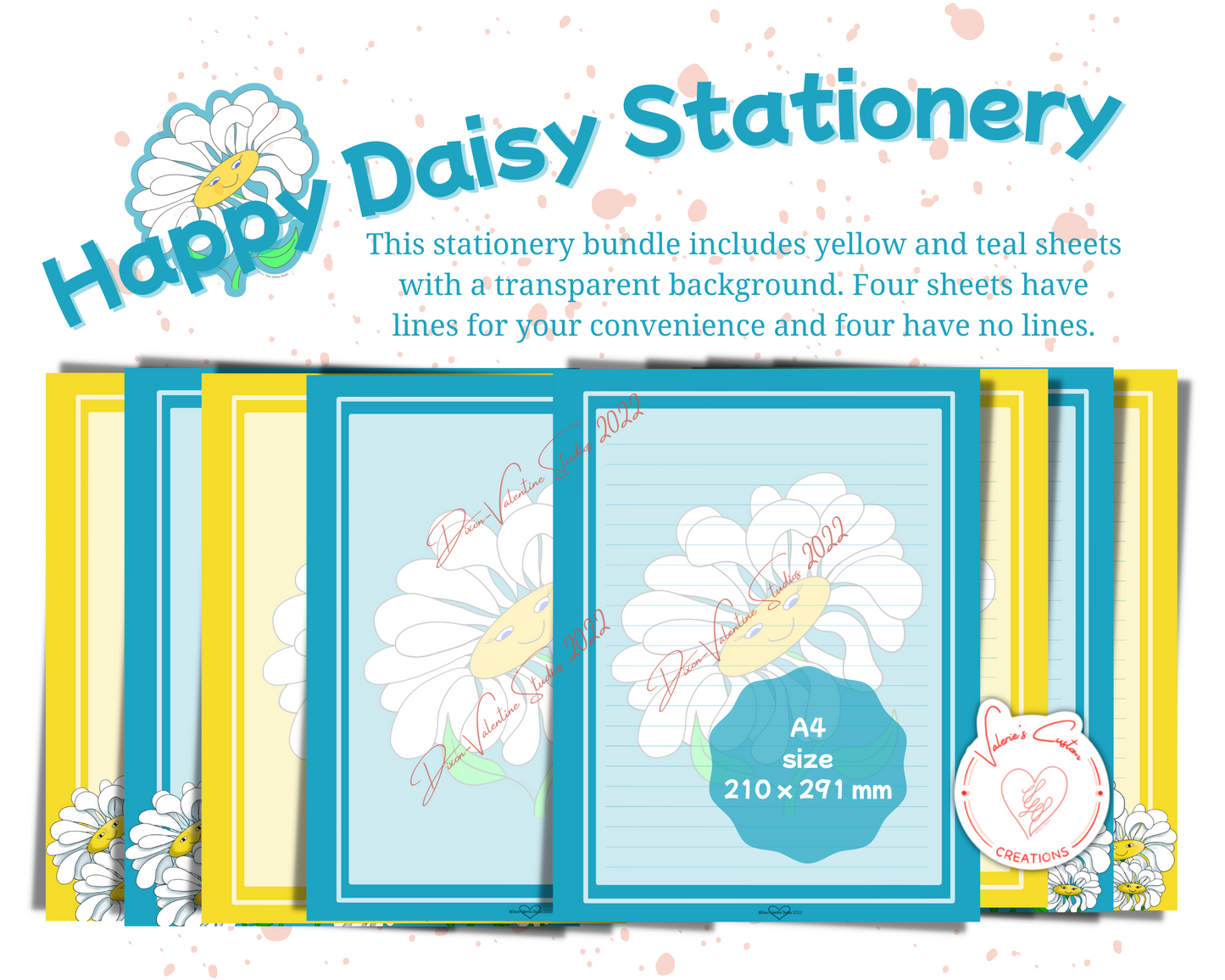 Happy Daisy Bundle with Transparent Background