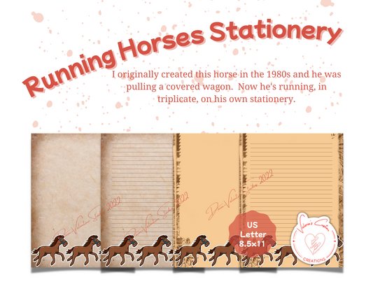 Running Horses Stationery Bundle