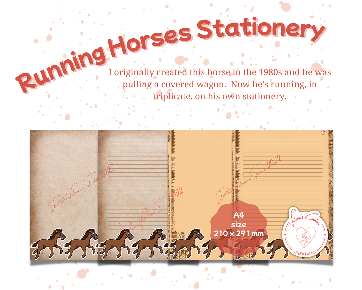 Running Horses Stationery Bundle