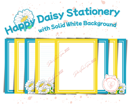 Happy Daisy Bundle with Solid White Background