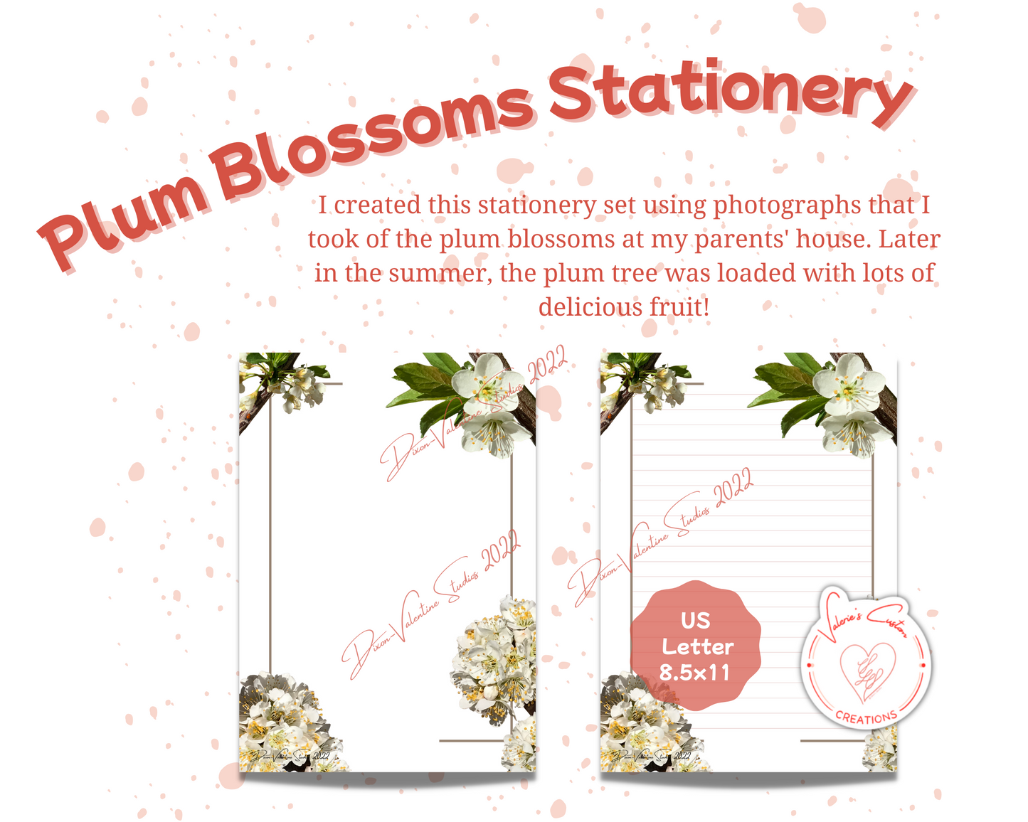 Plum Blossoms Stationery