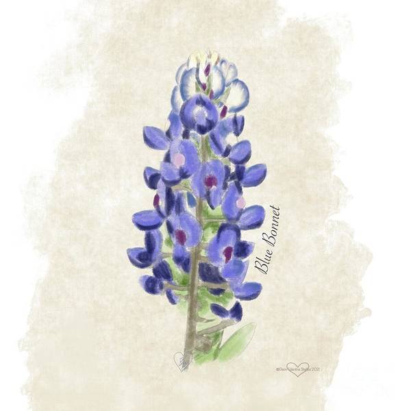 Blue Bonnet - Art Print