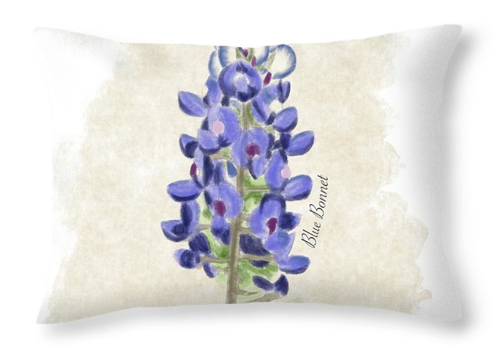 Blue Bonnet - Throw Pillow