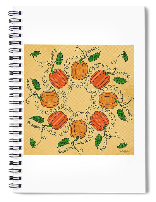 Circle of Pumpkins - Spiral Notebook