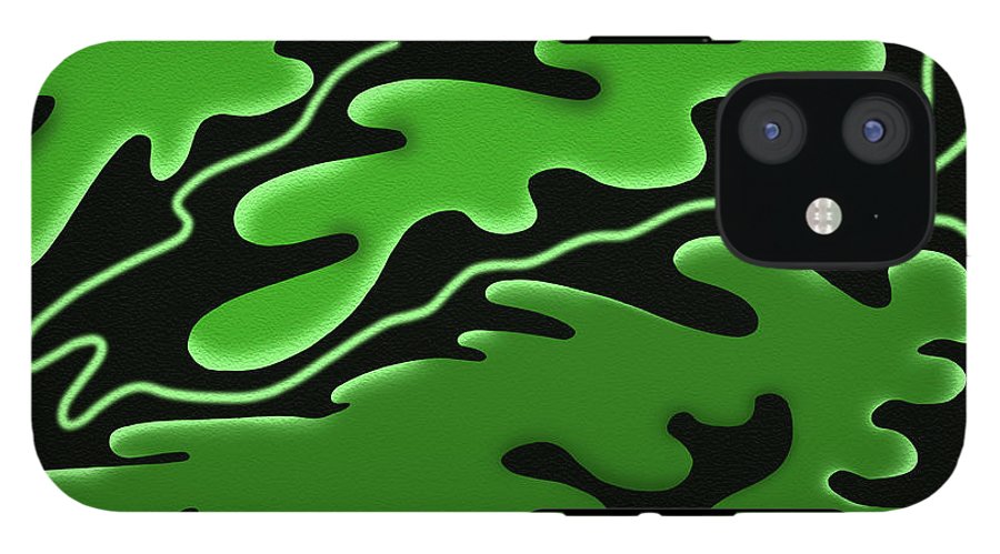 Emerald Rhapsody, Curves of Verdant Harmony - Phone Case