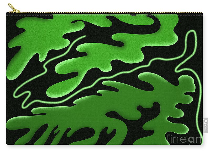 Emerald Rhapsody, Curves of Verdant Harmony - Zip Pouch