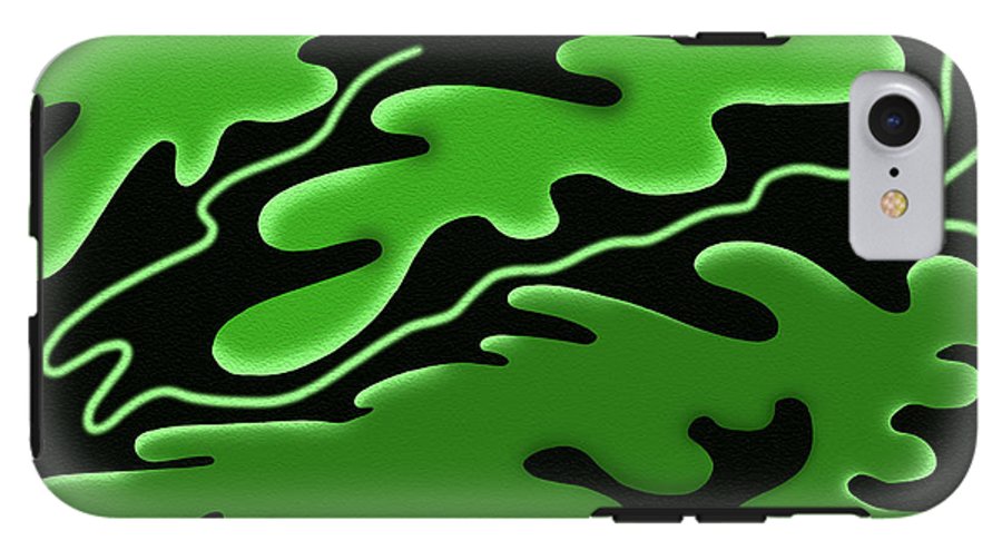 Emerald Rhapsody, Curves of Verdant Harmony - Phone Case