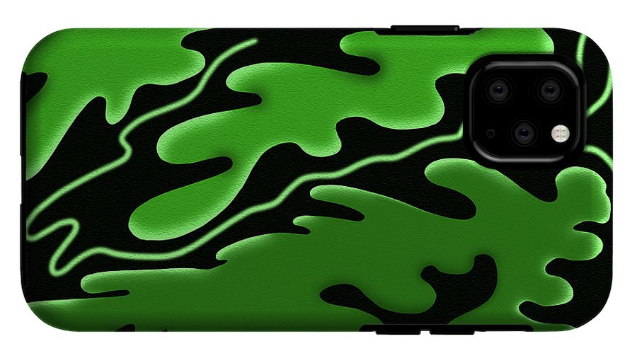 Emerald Rhapsody, Curves of Verdant Harmony - Phone Case