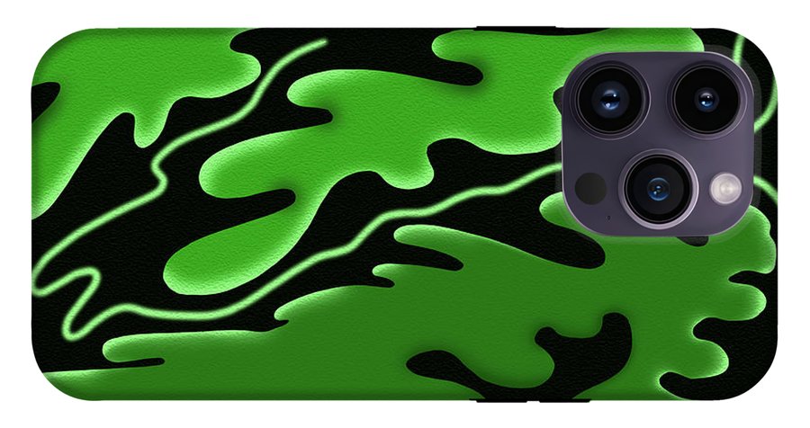 Emerald Rhapsody, Curves of Verdant Harmony - Phone Case