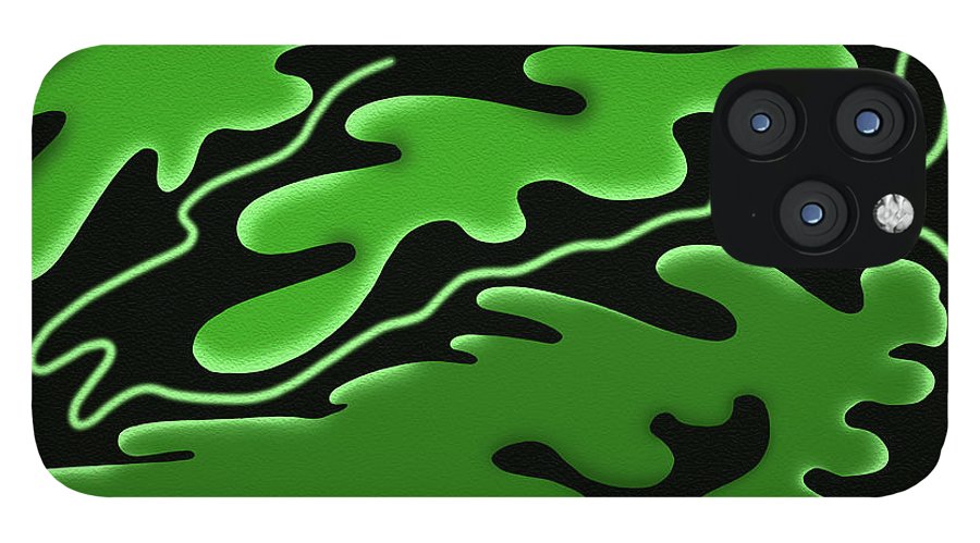 Emerald Rhapsody, Curves of Verdant Harmony - Phone Case