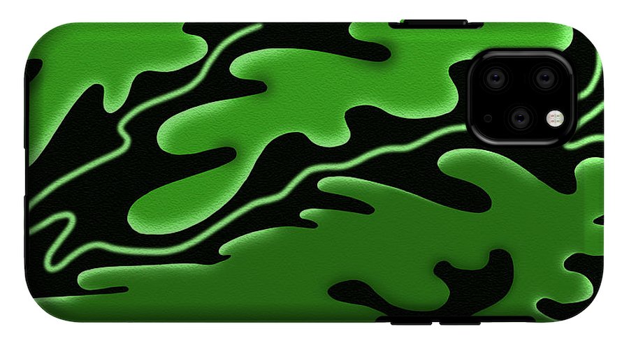 Emerald Rhapsody, Curves of Verdant Harmony - Phone Case