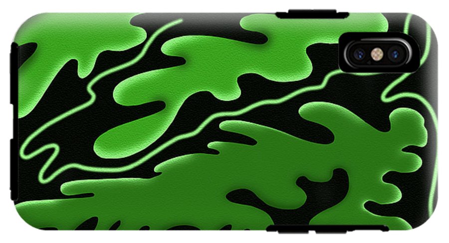 Emerald Rhapsody, Curves of Verdant Harmony - Phone Case