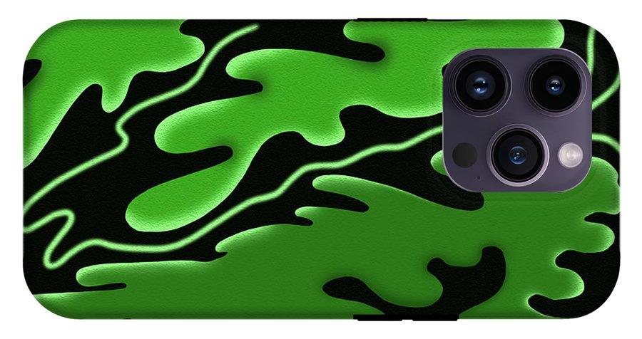 Emerald Rhapsody, Curves of Verdant Harmony - Phone Case