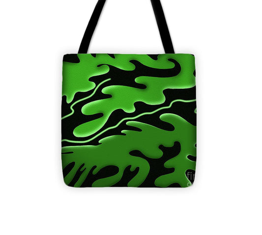 Emerald Rhapsody, Curves of Verdant Harmony - Tote Bag