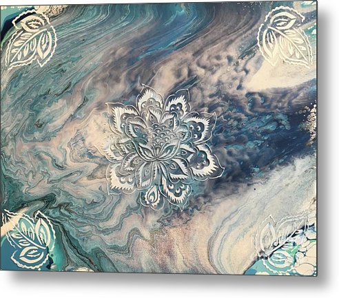 Ethereal Lotus - Metal Print