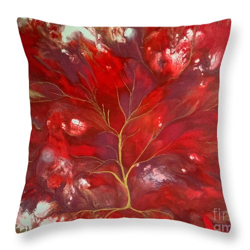 Fiery Tree of Life - Throw Pillow