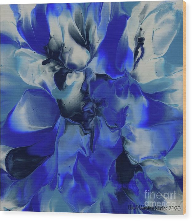 Flowers of Blue - Wood Print